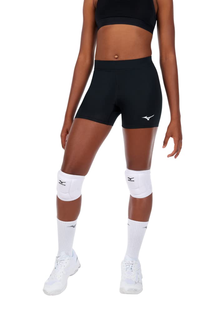 Mizuno womens Vortex V2 Volleyball Shorts, Black, XX-Small